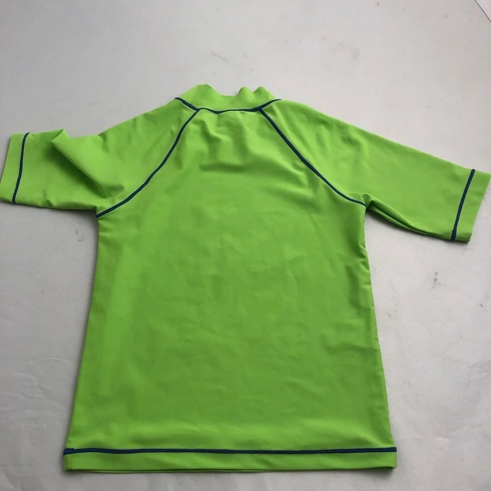 Cherokee neon green mock neck rash guard 8-10
